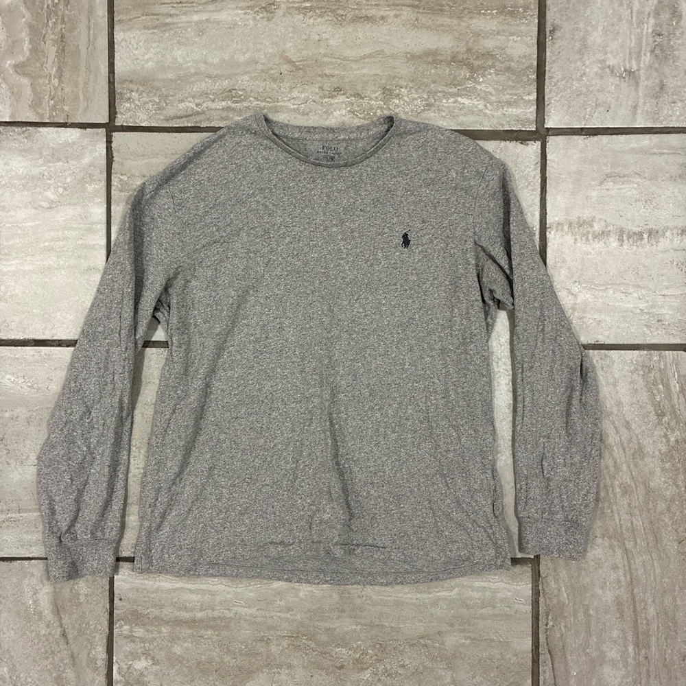 Polo by Ralph Lauren Heather Gray Long Sleeve Crewneck Tee